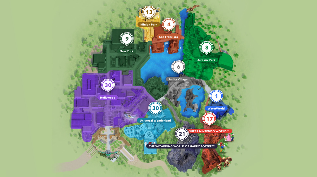 แผนที่ USJ Universal Studios Japan