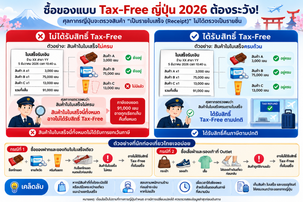 ขอคืนภาษีญี่ปุ่น - กฎการตรวจสินค้า Tax Free