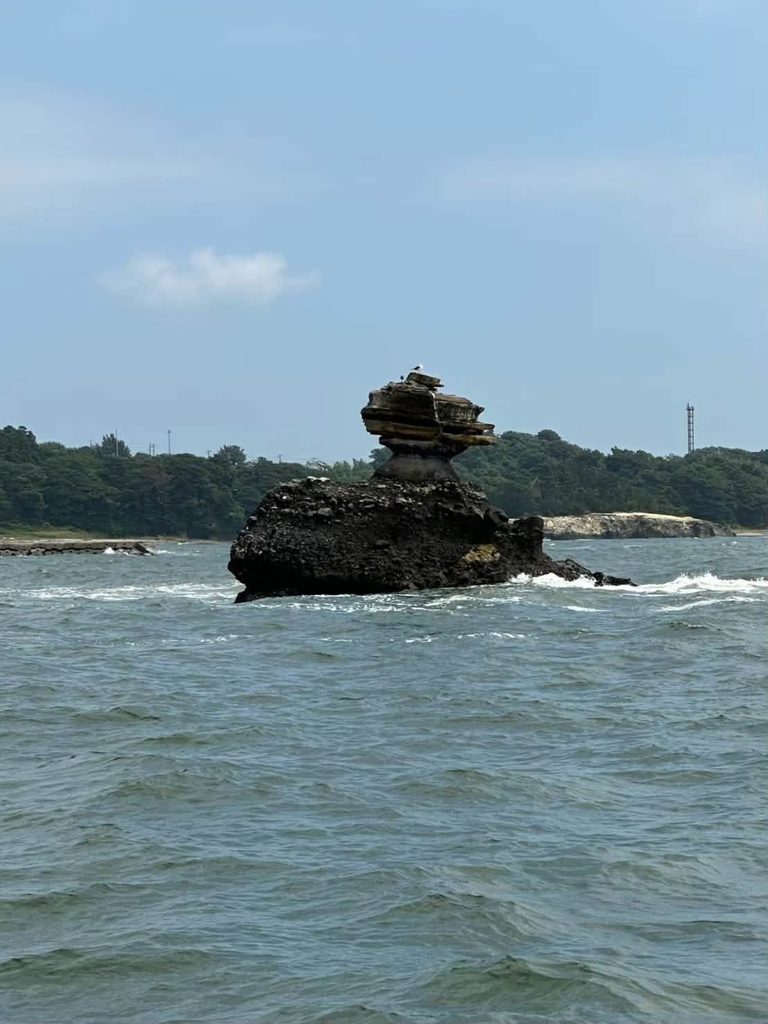 Niojima หนึ่งในเกาะที่มีรูปร่างโดดเด่นใน Matsushima Bay